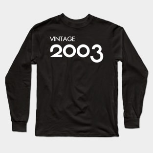 Vintage 2003 Gift 17th Birthday Party Long Sleeve T-Shirt